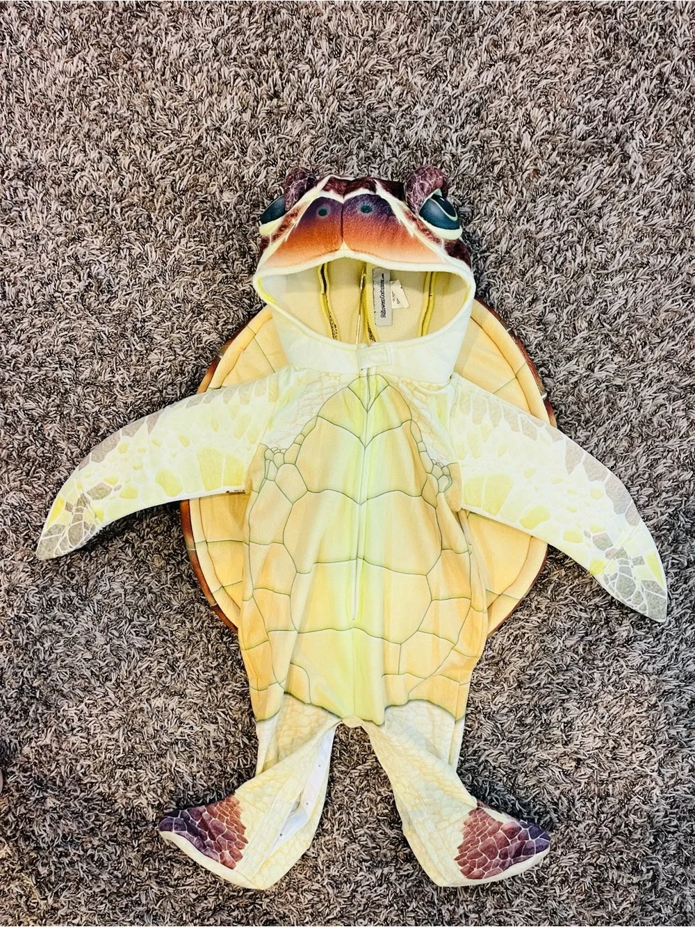 Kids Yellow Sea Turtle Costume with Hood